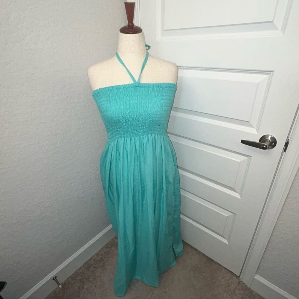 La Leela Smocked Halter Maxi Dress